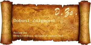 Dobosi Zsigmond névjegykártya