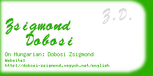 zsigmond dobosi business card